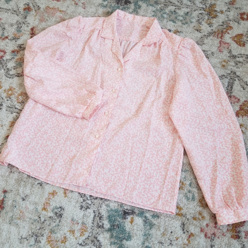Vintage Home-made Pink Blouse